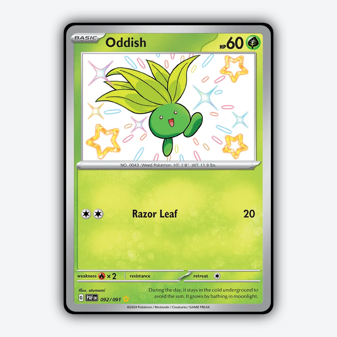 Oddish #92 - Paldean Fates Set - Card Rug
