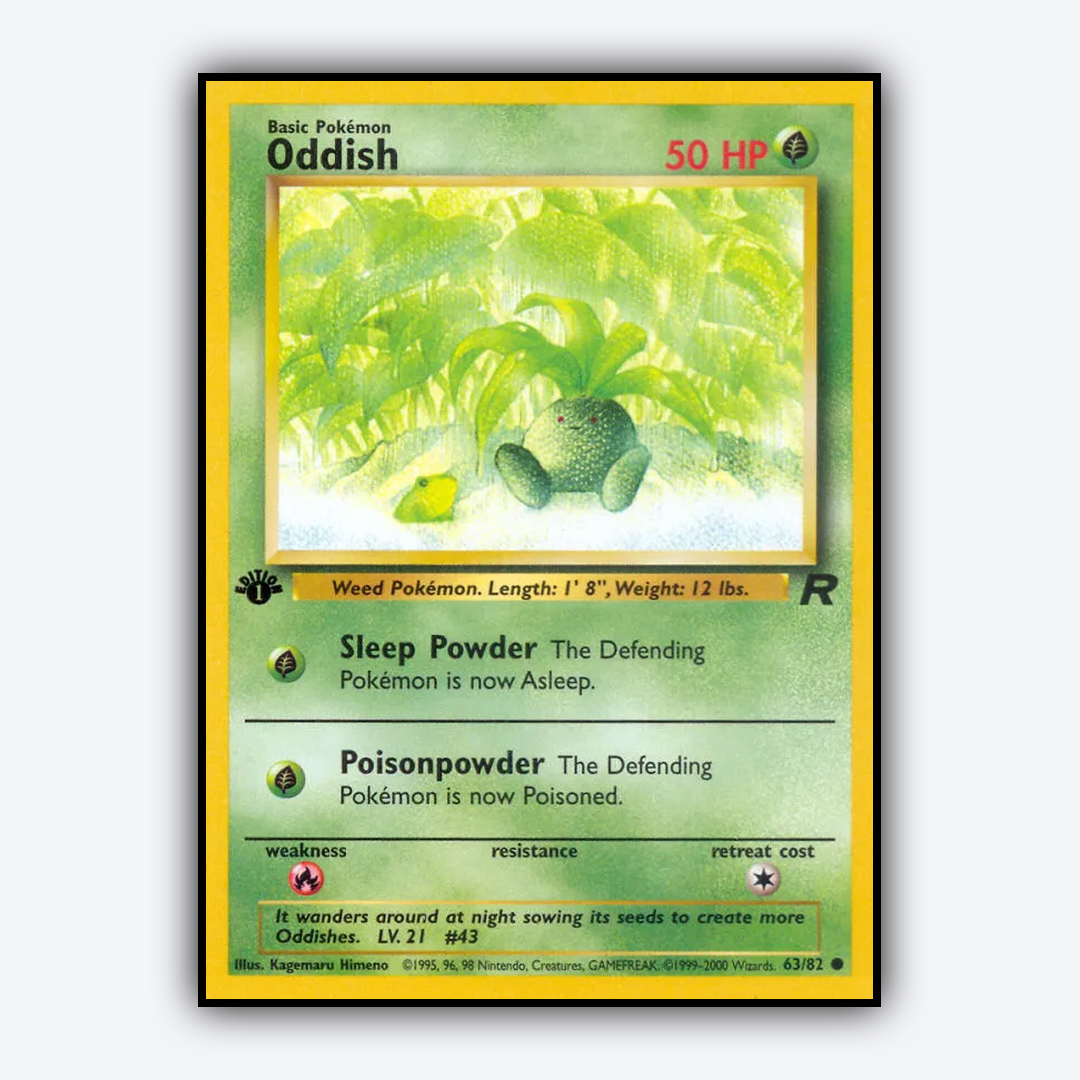 Oddish 063/82 - Team Rocket Set - Card Rug