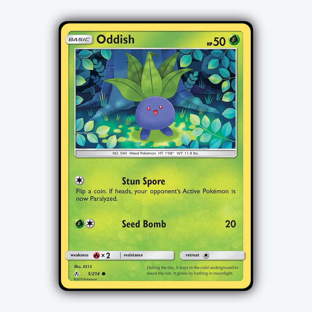 Oddish 005/214 - Unbroken Bonds Set - Card Rug