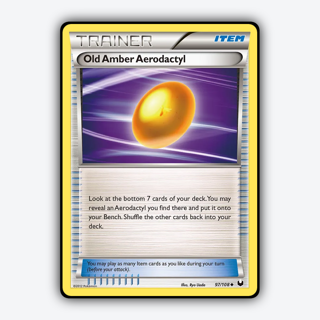 Old Amber Aerodactyl 097/108 - Dark Explorers Set - Card Rug