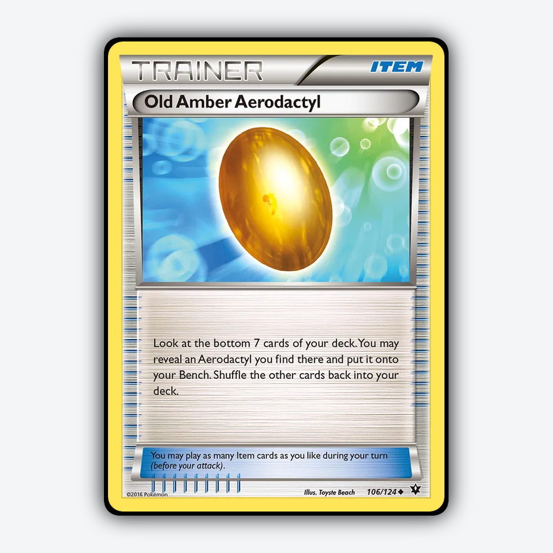 Old Amber Aerodactyl 106/124 - Fates Collide Set - Card Rug
