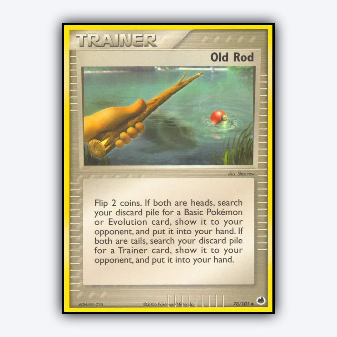 Old Rod 078/101 - Dragon Frontiers Set - Card Rug