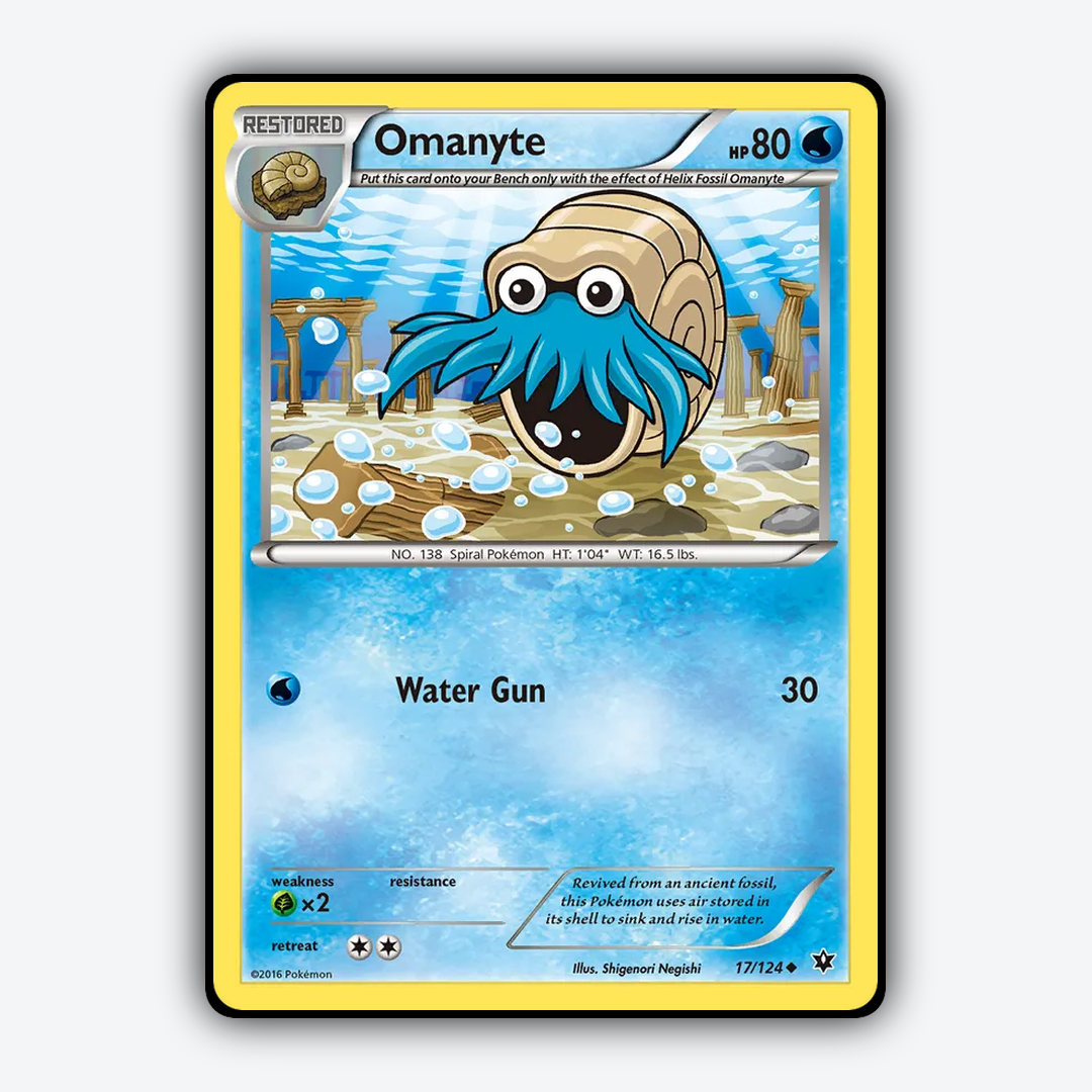 Omanyte 017/124 - Fates Collide Set - Card Rug