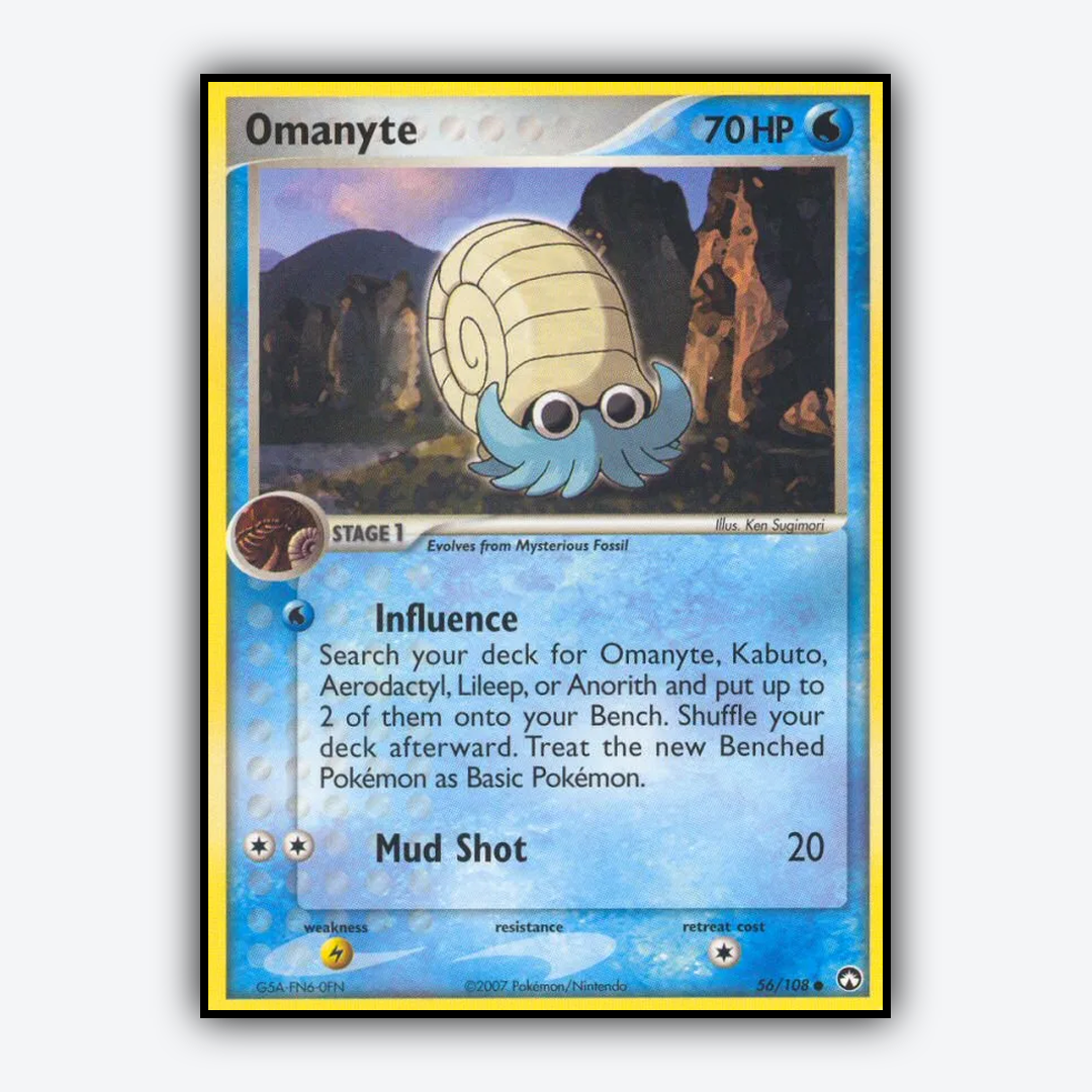 Omanyte 056/108 - Power Keepers Set - Card Rug