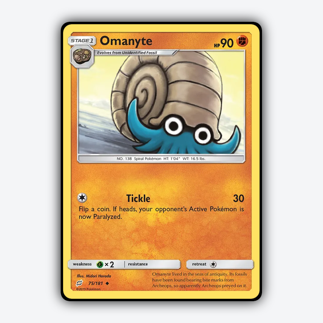 Omanyte 075/181 - Team Up Set - Card Rug