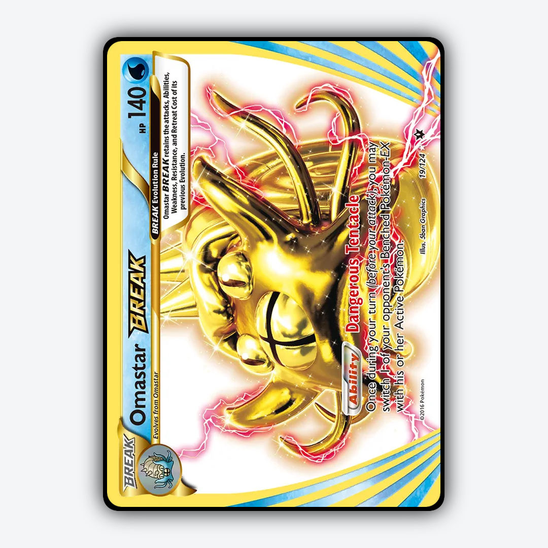 Omastar BREAK 019/124 - Fates Collide Set - Card Rug