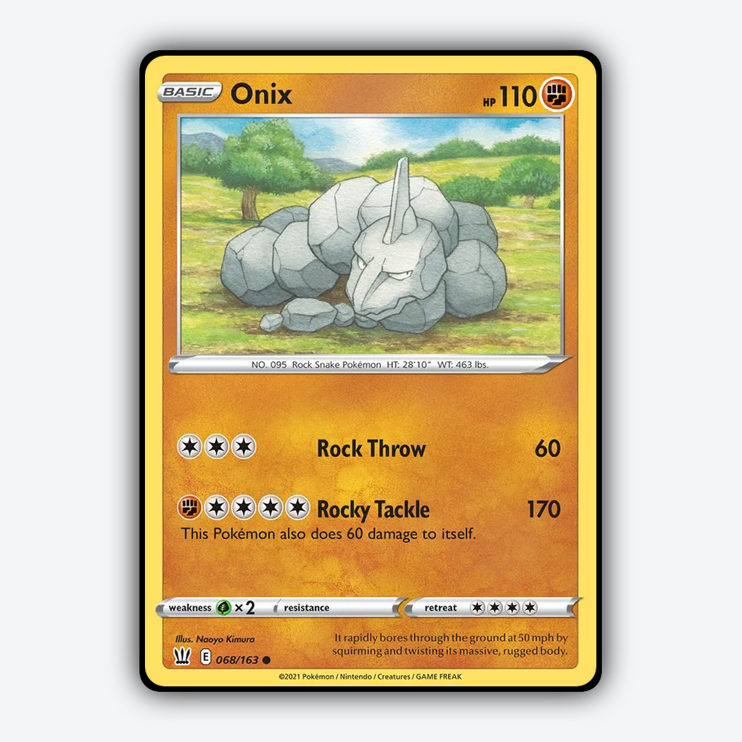 Onix 068/163 - Battle Styles Set - Card Rug