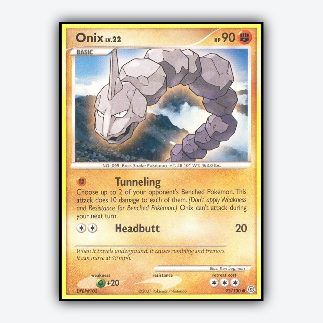 Onix 092/130 - Diamond & Pearl Set - Card Rug