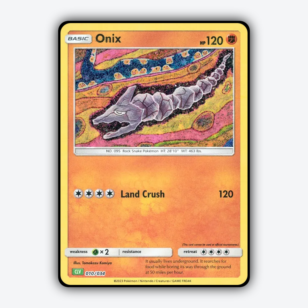 Onix 010/034 - Pokémon TCG Classic - Venusaur Set - Card Rug