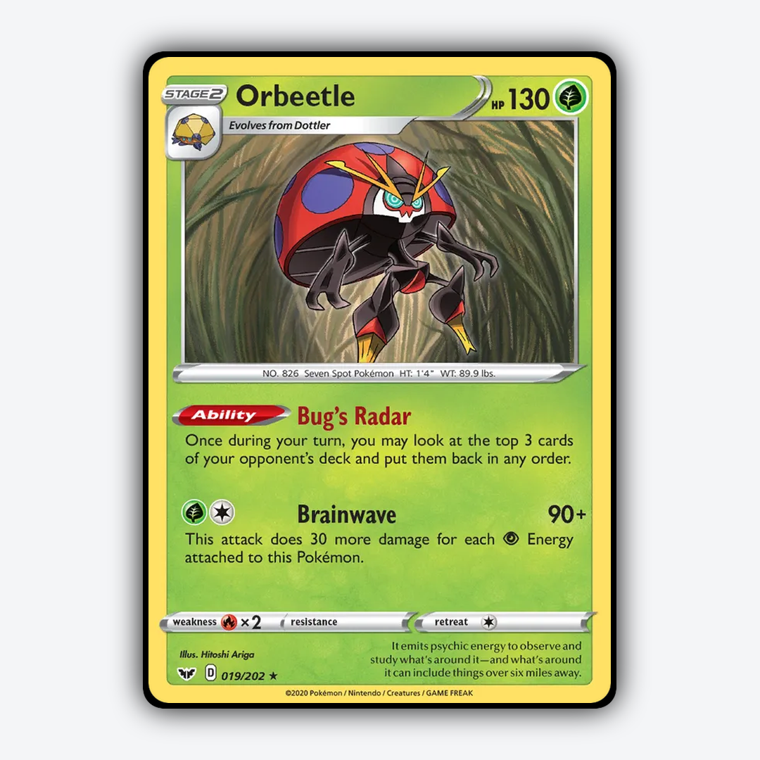 Orbeetle 019/202 - Sword & Shield Set - Card Rug