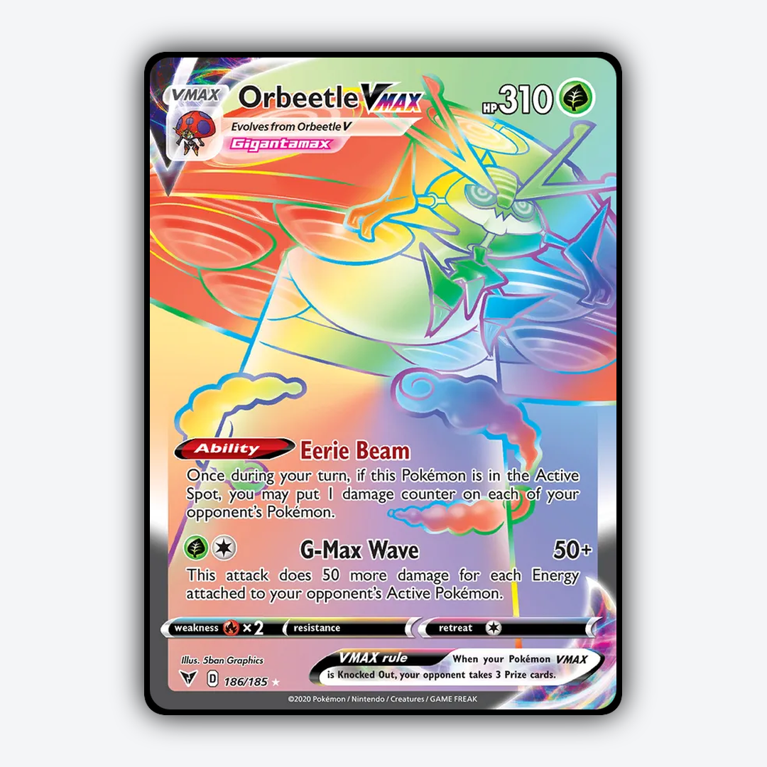 Orbeetle VMAX 186/185 - Vivid Voltage Set - Card Rug