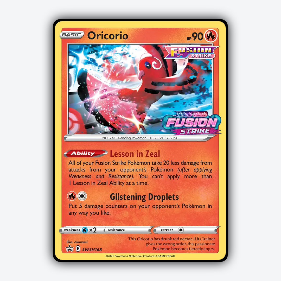 Oricorio #168 - SWSH Black Star Promos Set - Card Rug