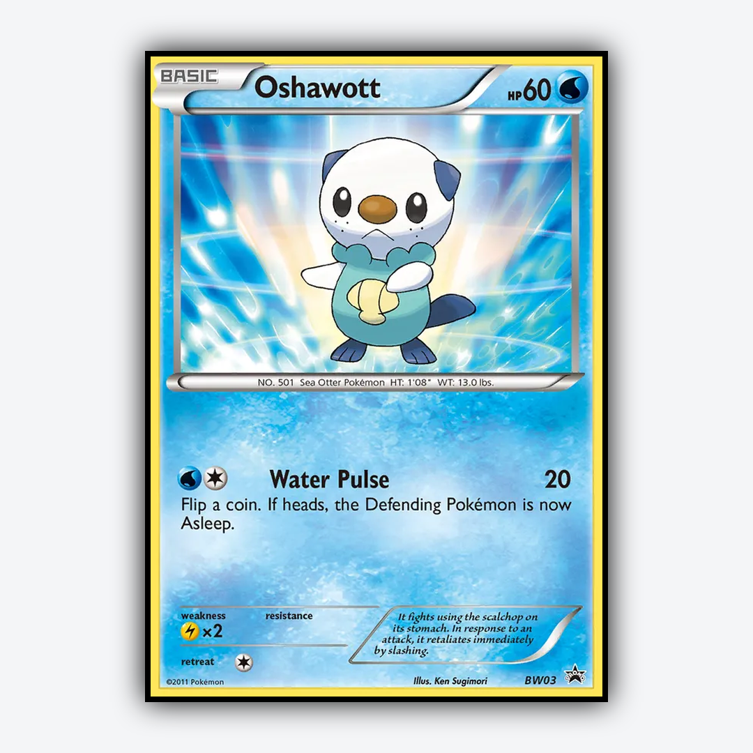 Oshawott #3 - BW Black Star Promos Set - Card Rug