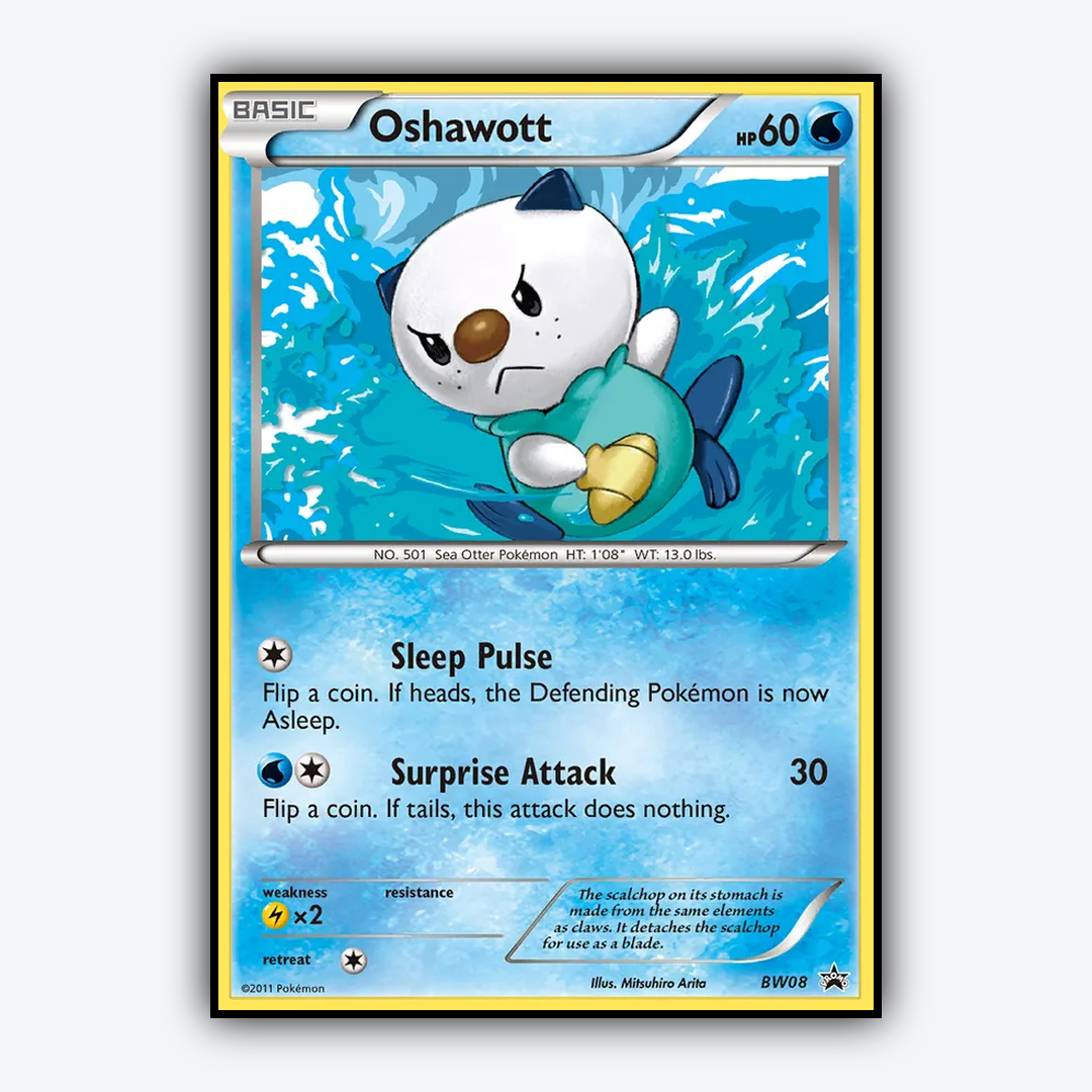Oshawott #8 - BW Black Star Promos Set - Card Rug