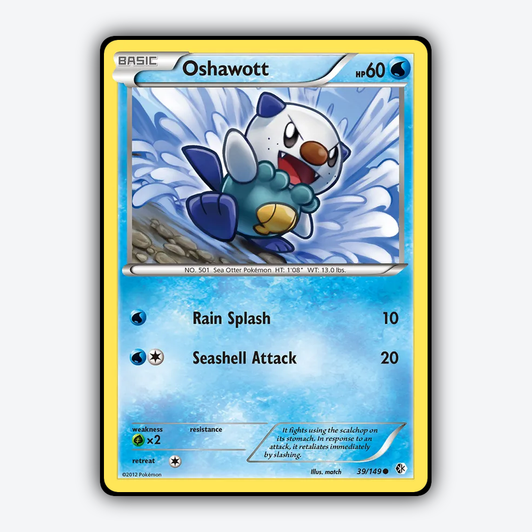 Oshawott 039/149 - Boundaries Crossed Set - Card Rug
