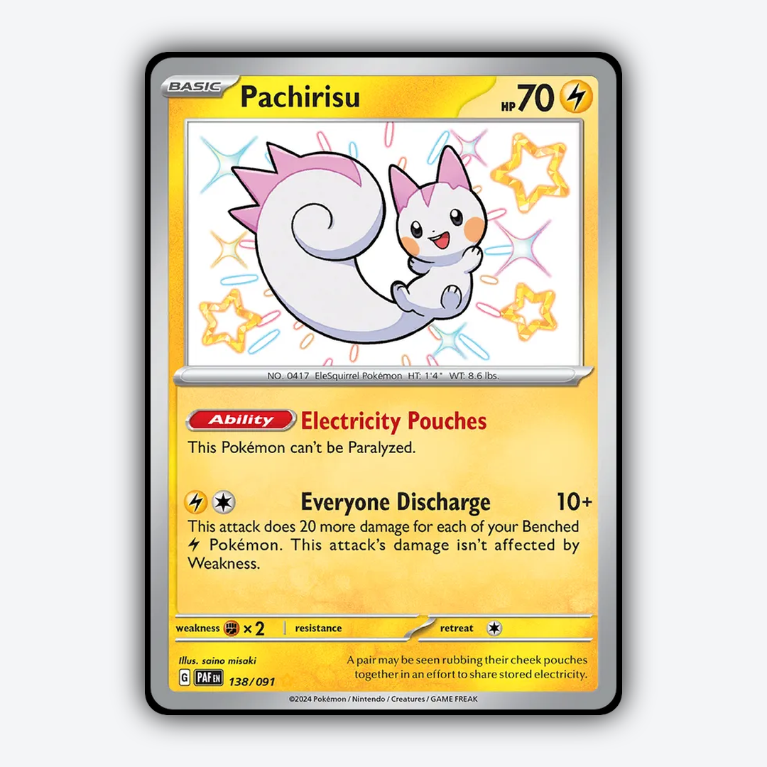 Pachirisu #138 - Paldean Fates Set - Card Rug