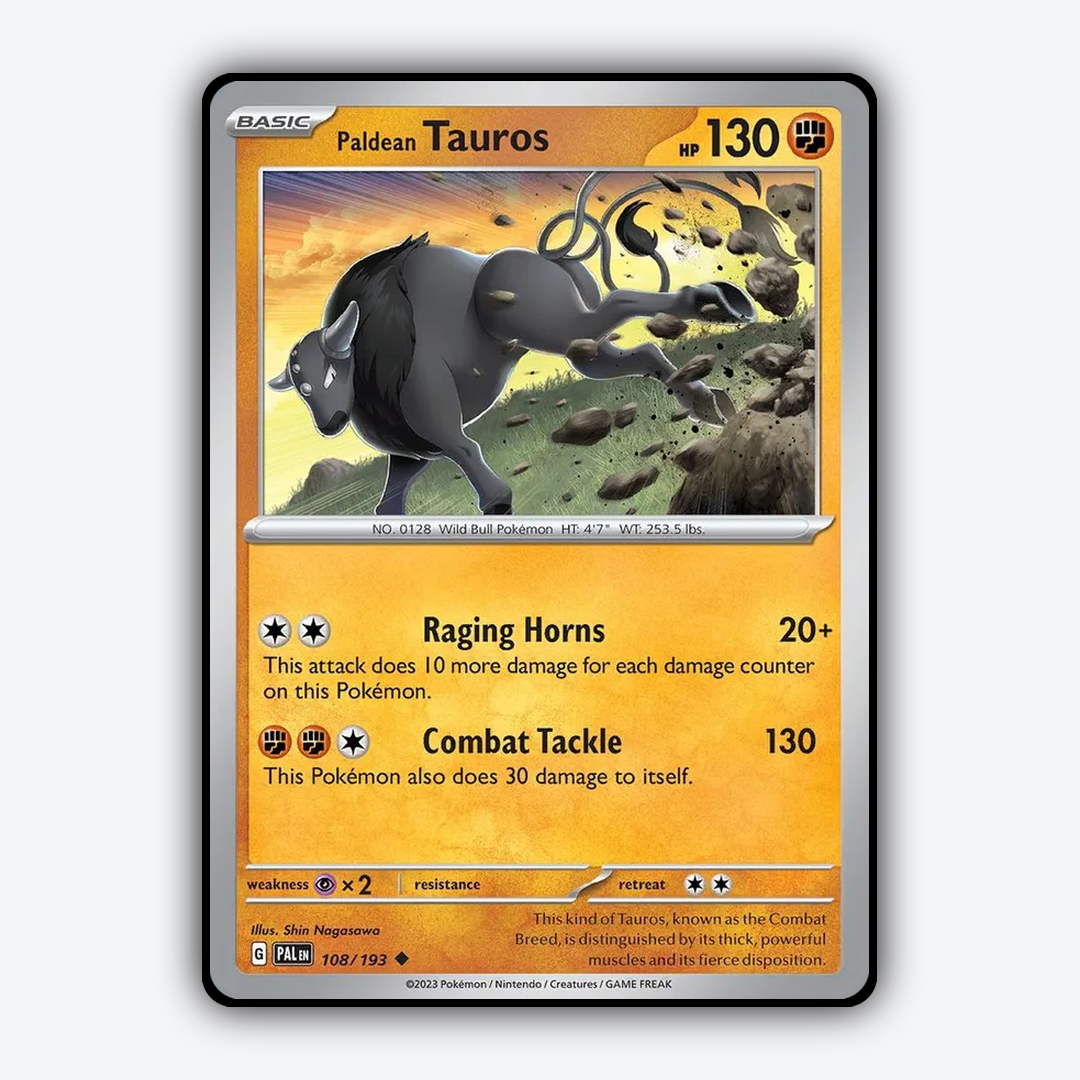 Paldean Tauros 108/193 - Paldea Evolved Set - Card Rug