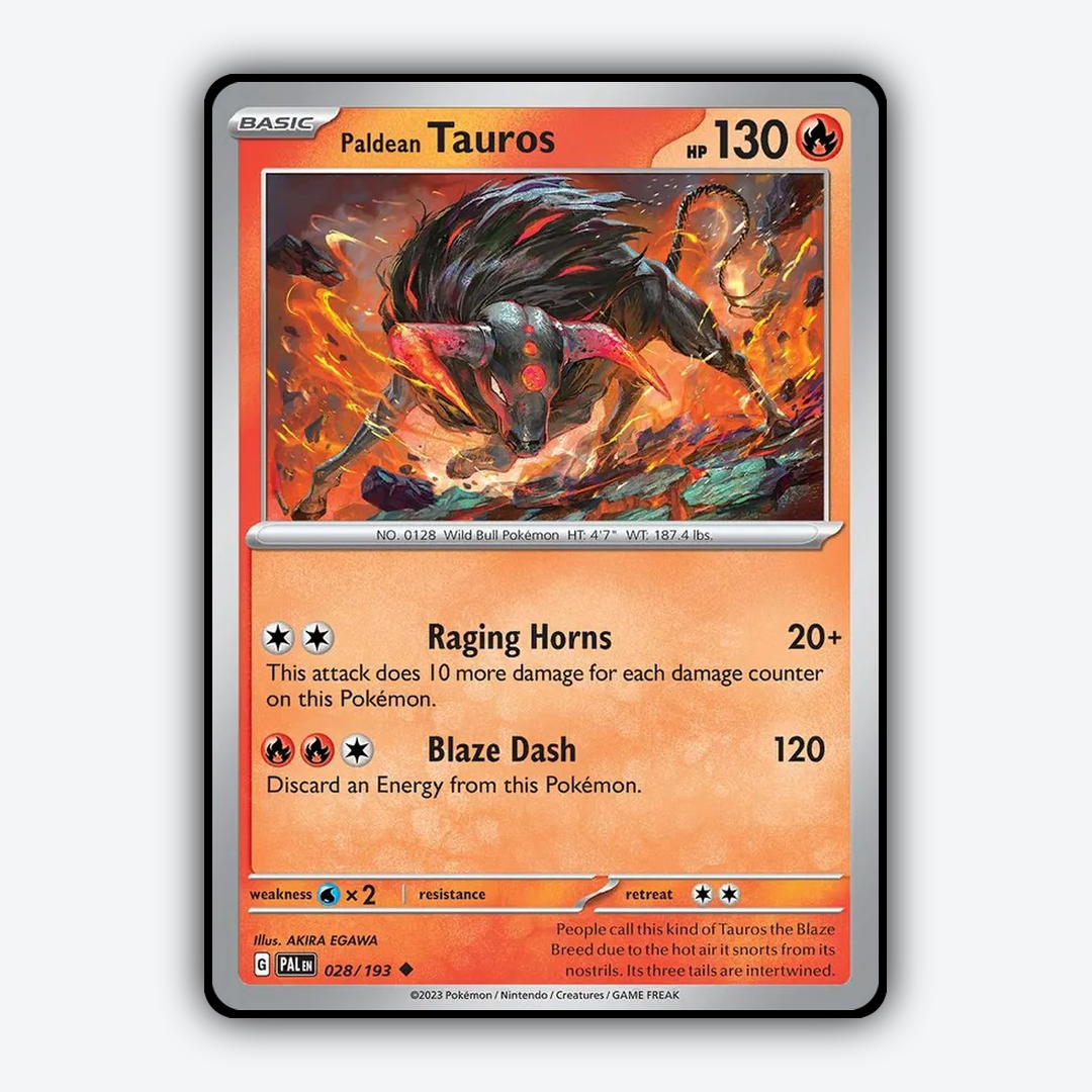 Paldean Tauros 028/193 - Paldea Evolved Set - Card Rug