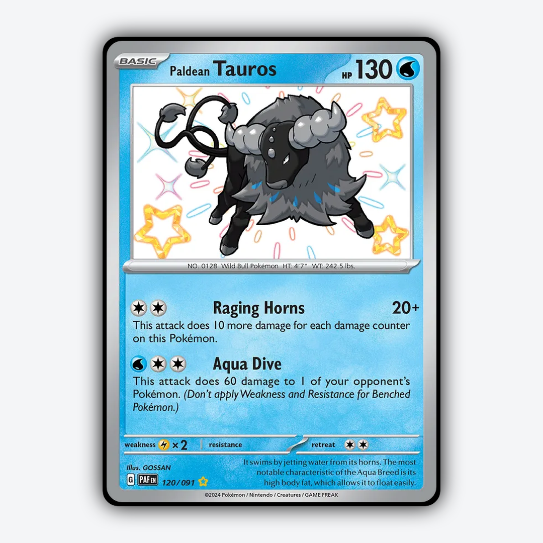 Paldean Tauros #120 - Paldean Fates Set - Card Rug