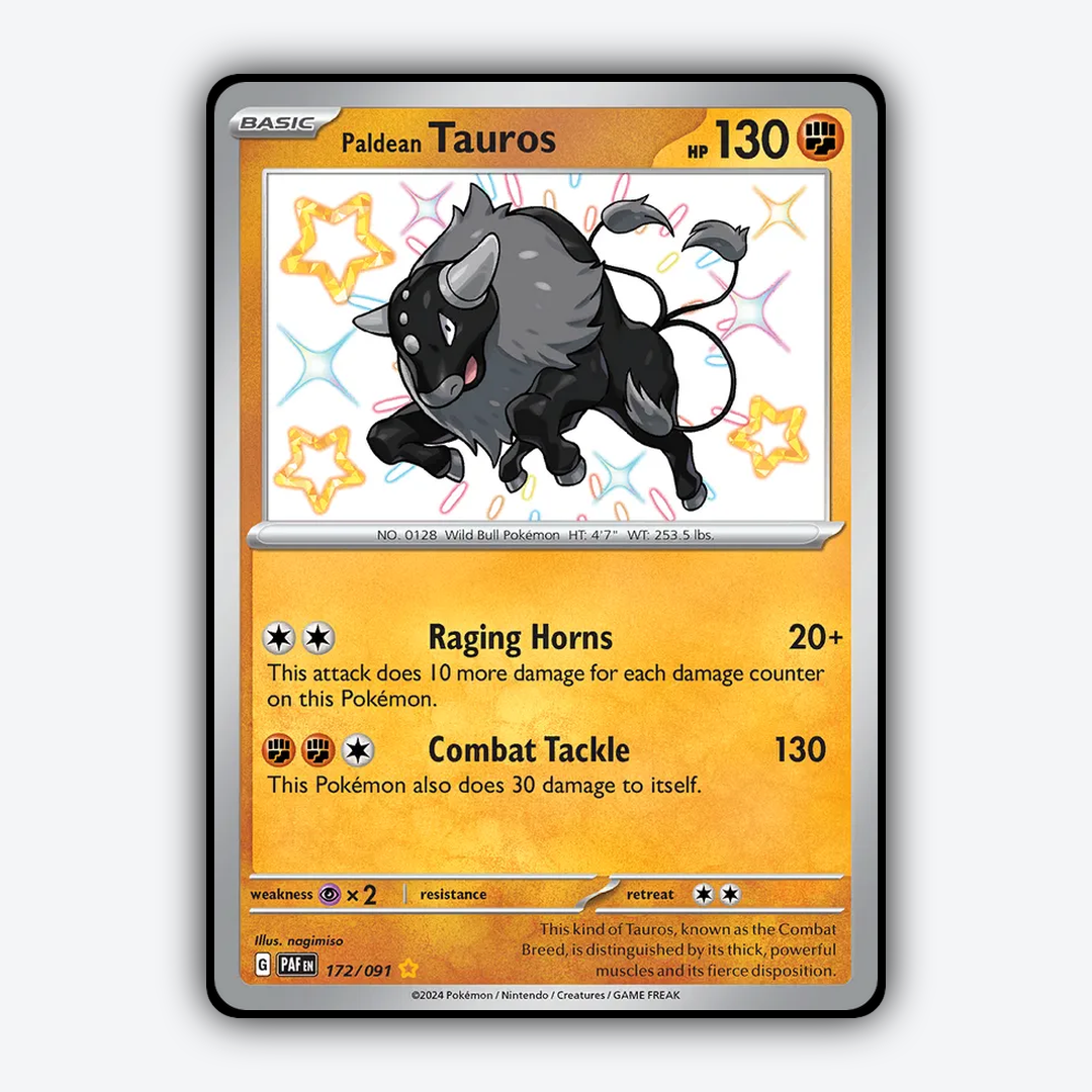 Paldean Tauros #172 - Paldean Fates Set - Card Rug