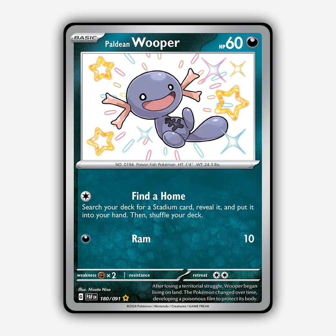 Paldean Wooper #180 - Paldean Fates Set - Card Rug