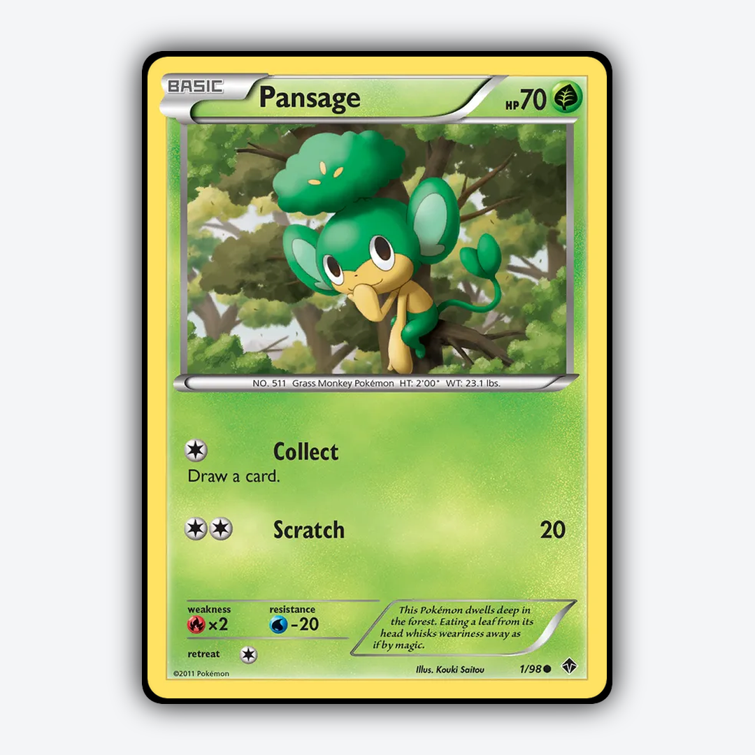 Pansage 001/98 - Emerging Powers Set - Card Rug