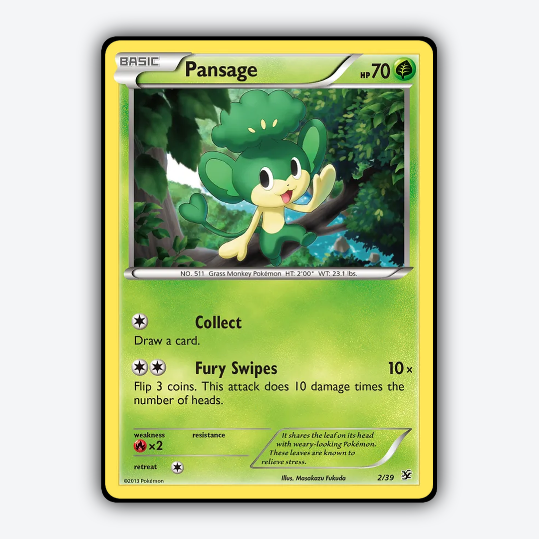 Pansage 002/39 - Kalos Starter Set - Card Rug