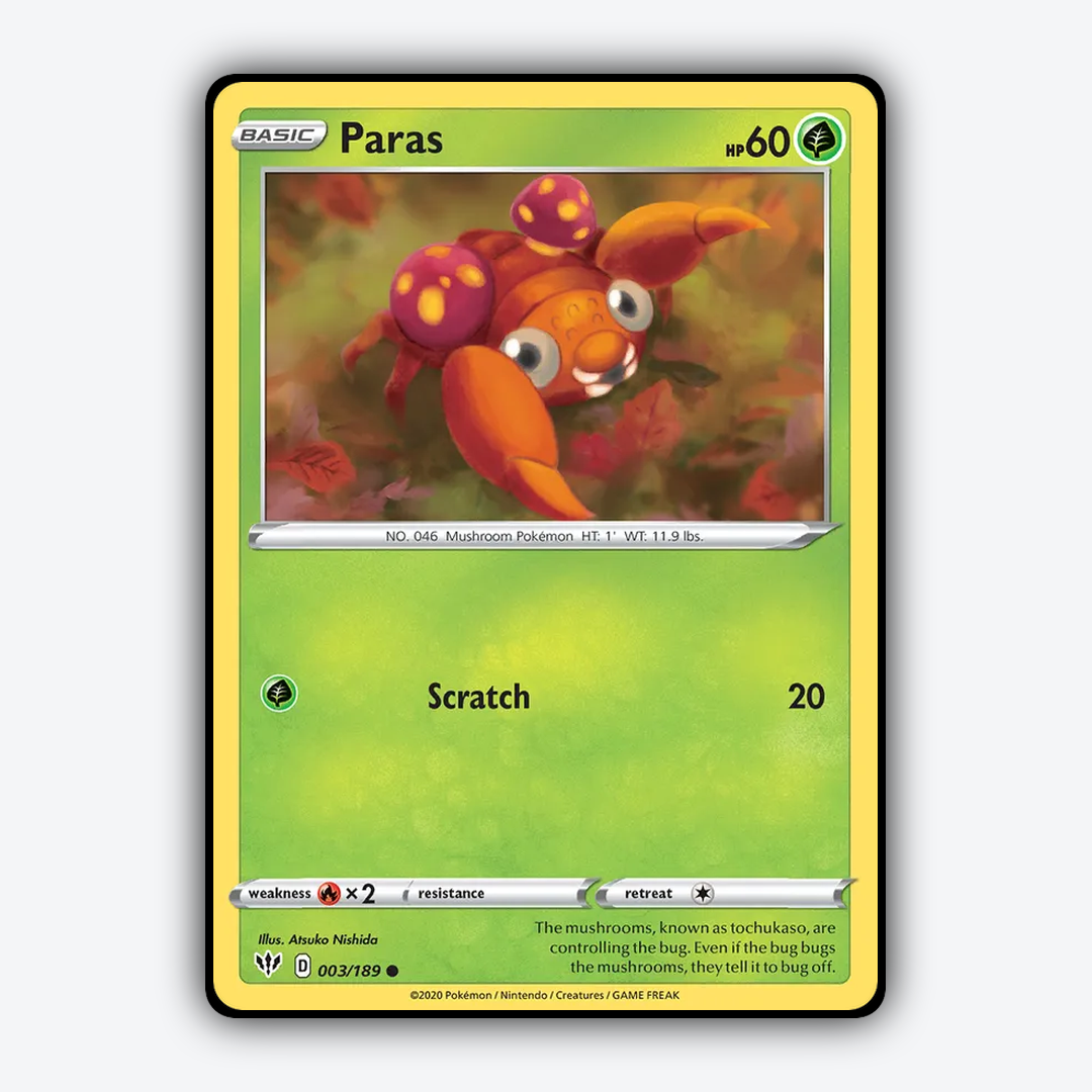 Paras 003/189 - Darkness Ablaze Set - Card Rug