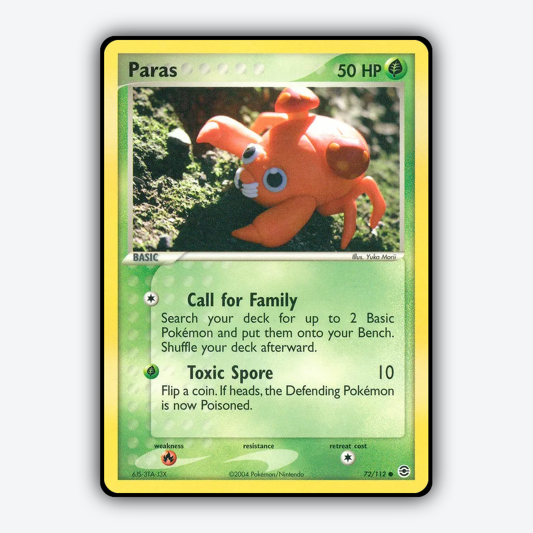 Paras 072/112 - FireRed & LeafGreen Set - Card Rug