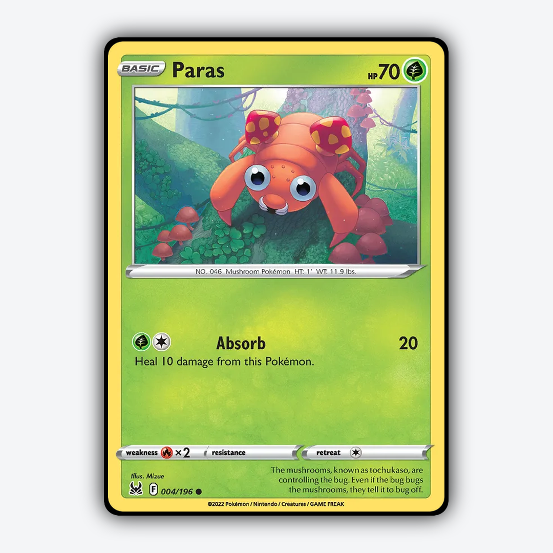 Paras 004/196 - Lost Origin Set - Card Rug
