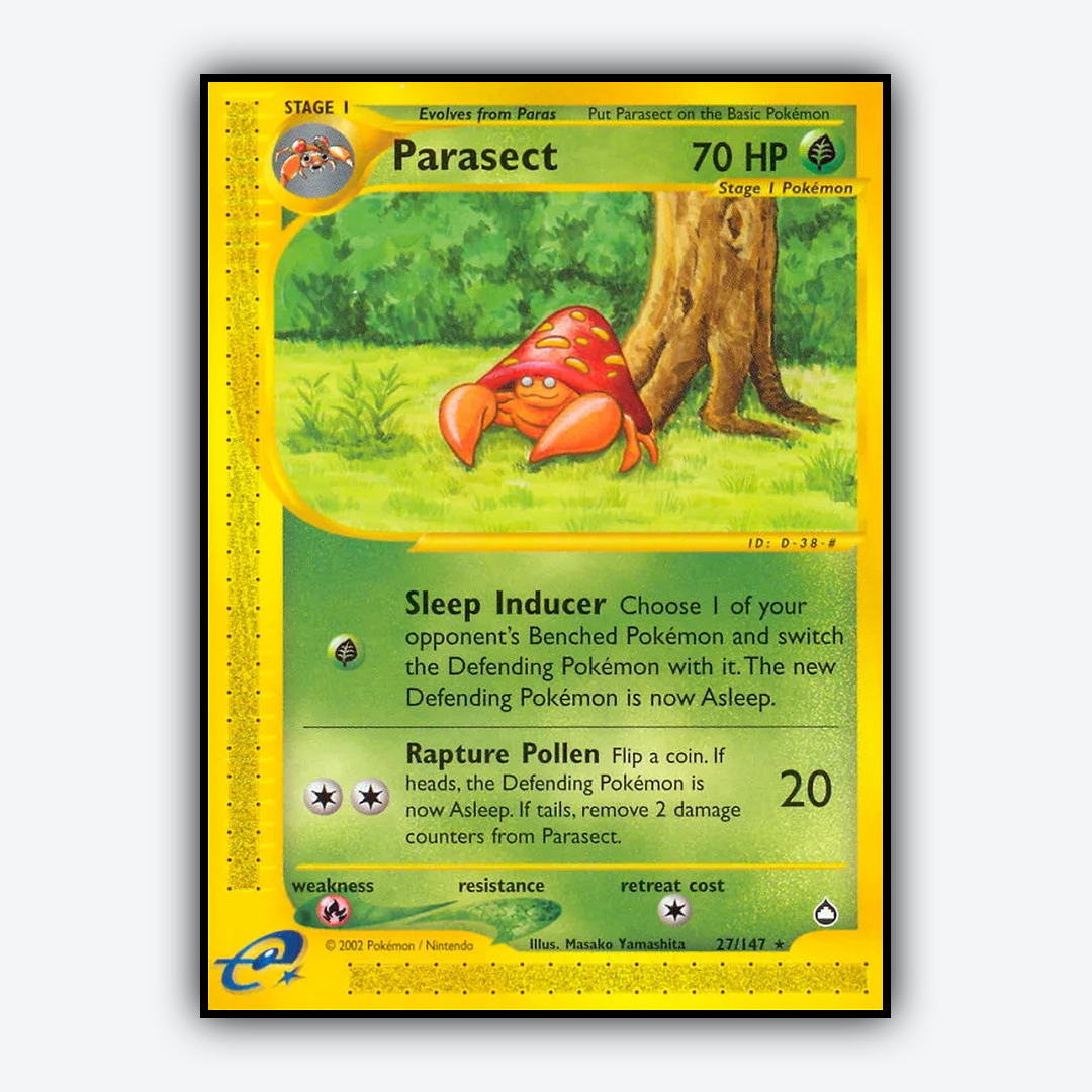 Parasect 027/147 - Aquapolis Set - Card Rug