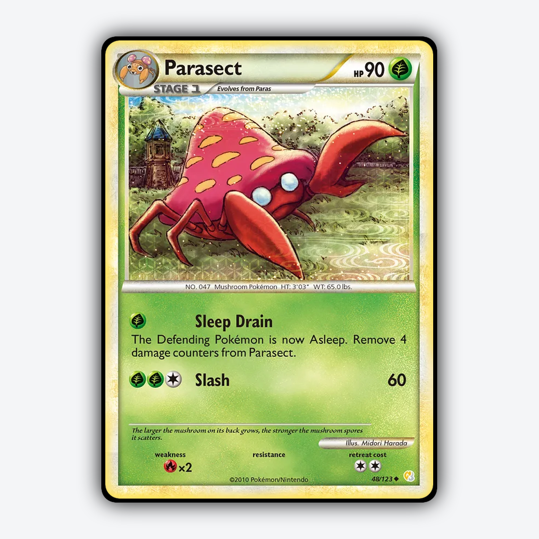 Parasect 048/123 - HeartGold & SoulSilver Set - Card Rug