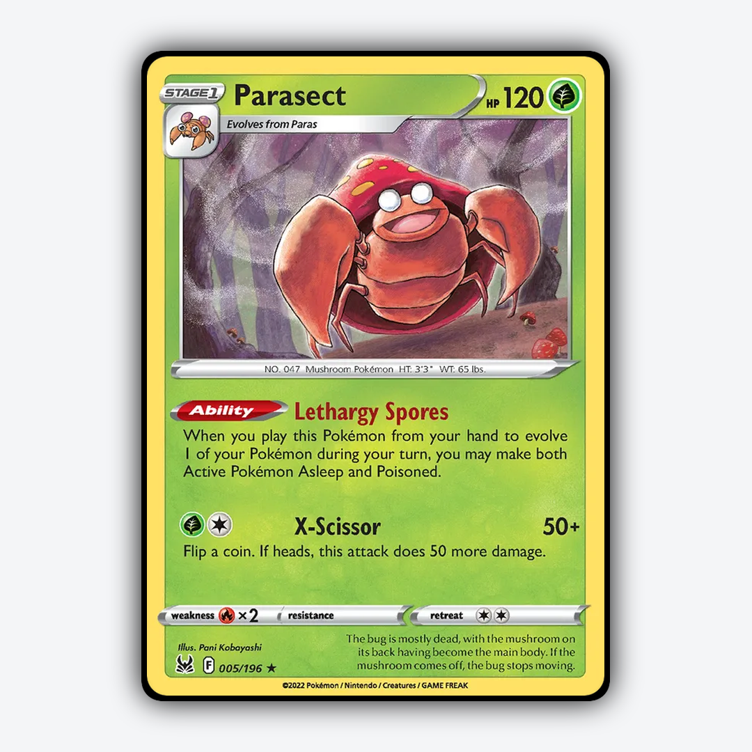 Parasect 005/196 - Lost Origin Set - Card Rug