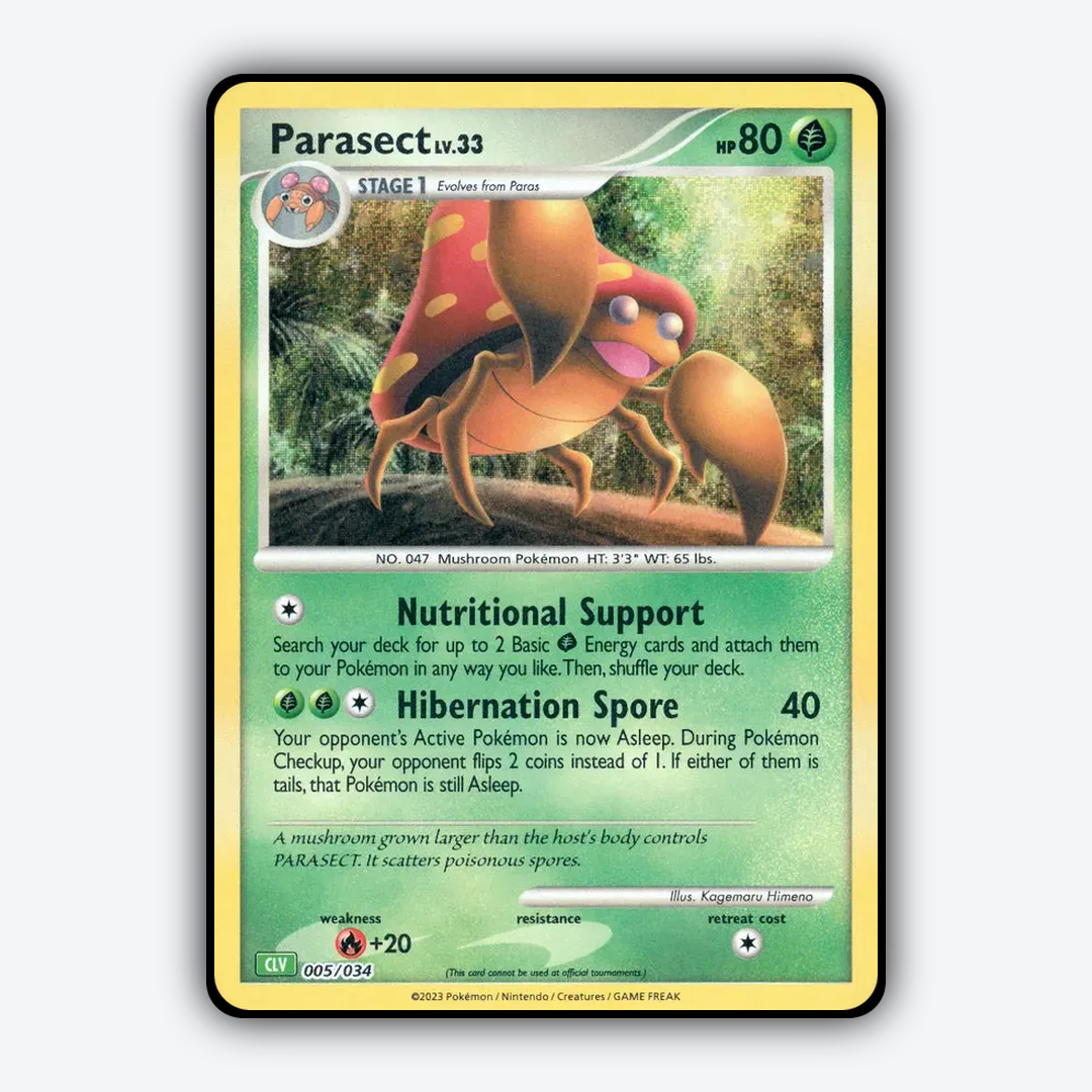 Parasect 005/034 - Pokémon TCG Classic - Venusaur Set - Card Rug