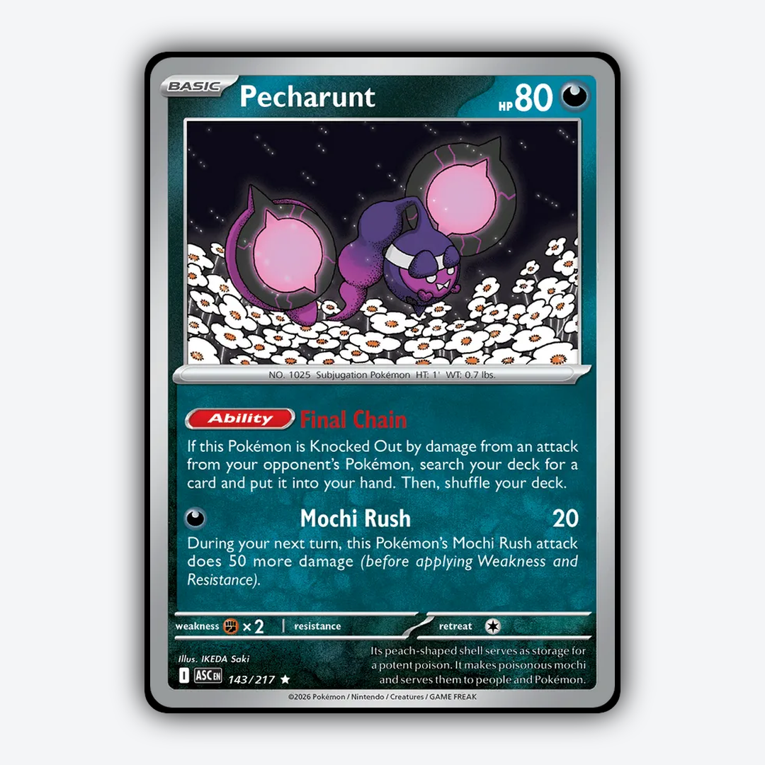 Pecharunt 143/217 - Ascended Heroes Set - Card Rug