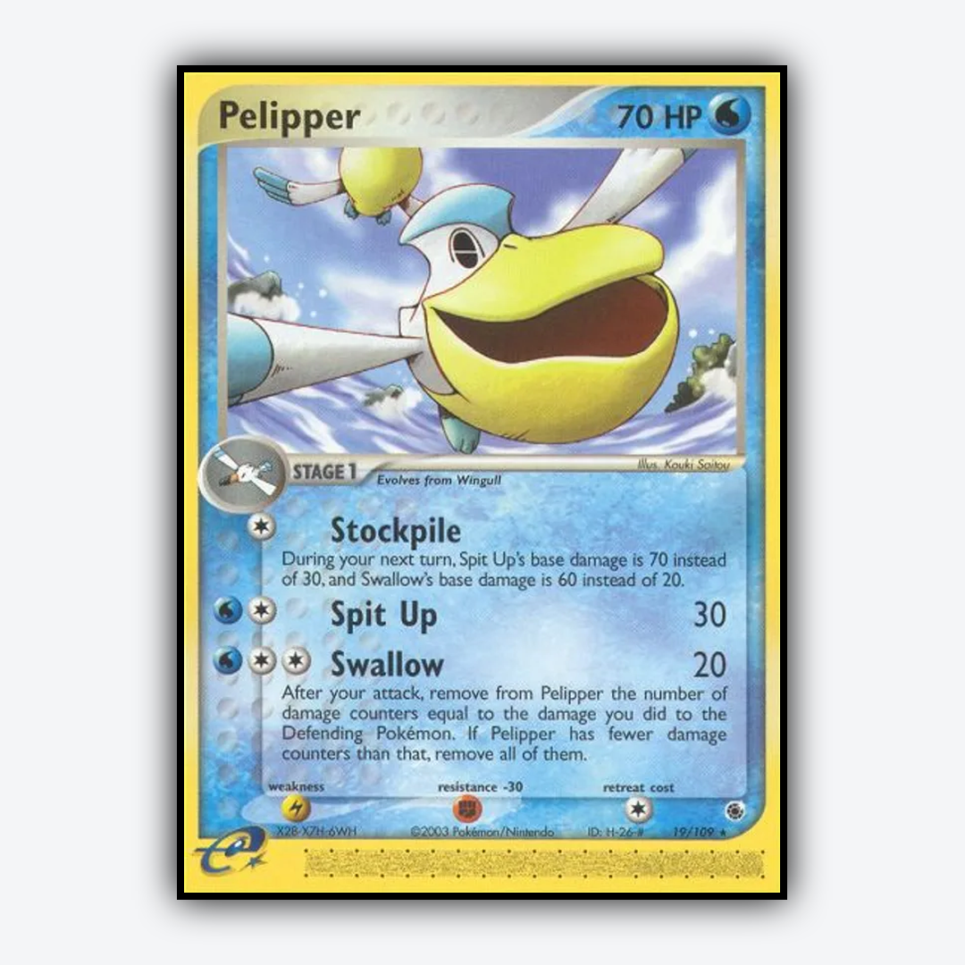 Pelipper 019/109 - Ruby & Sapphire Set - Card Rug