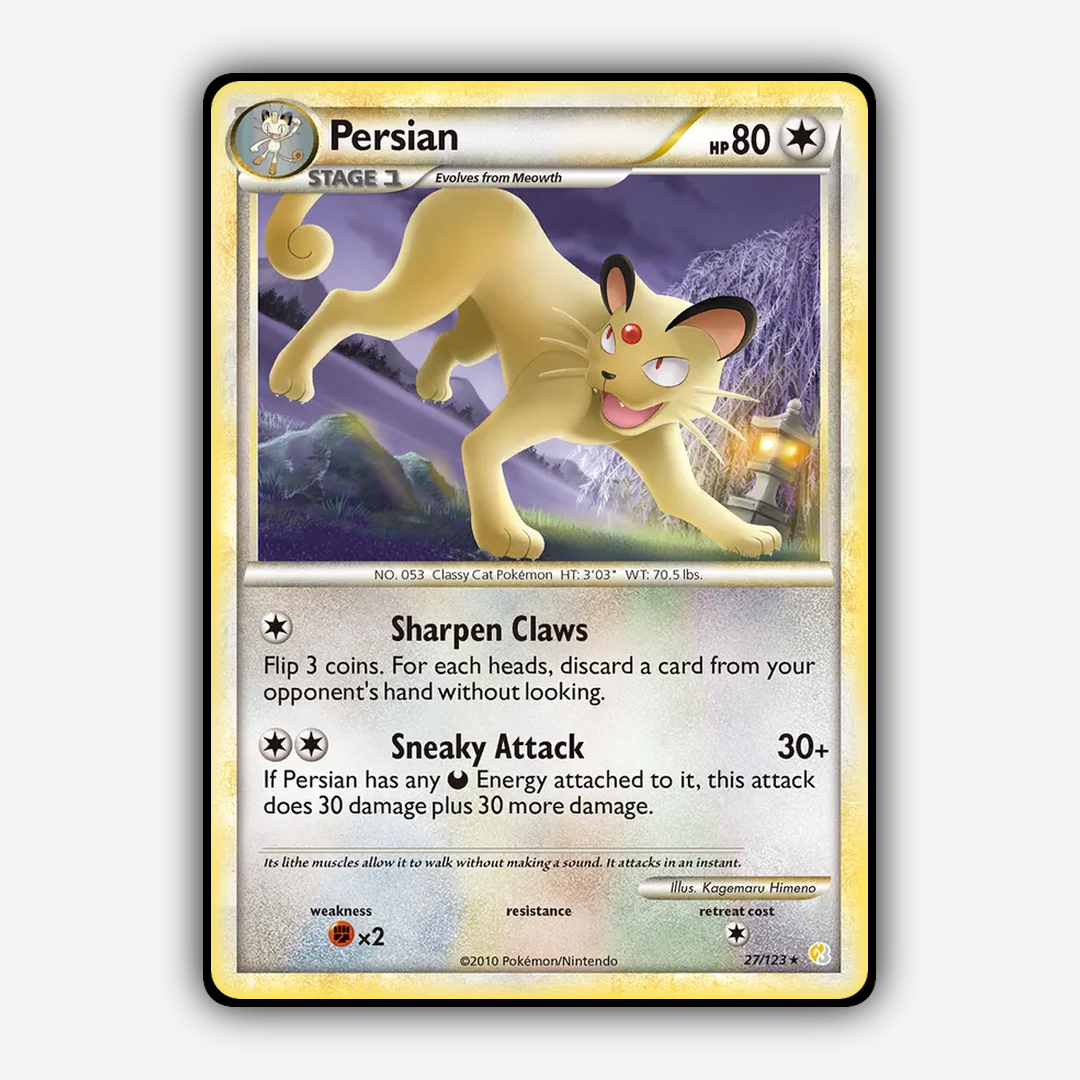 Persian 027/123 - HeartGold & SoulSilver Set - Card Rug