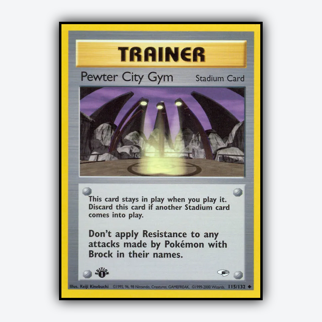 Pewter City Gym 115/132 - Gym Heroes Set - Card Rug