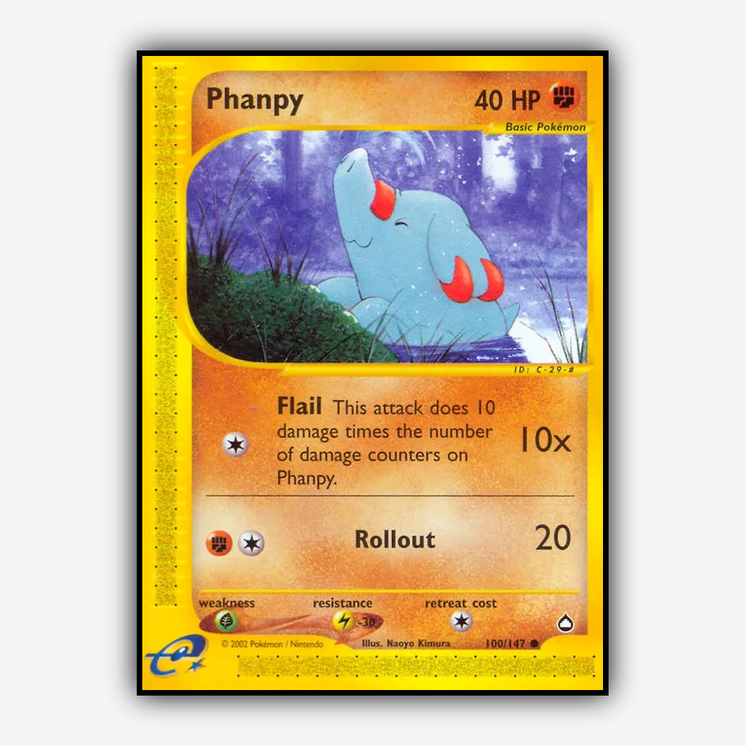 Phanpy 100/147 - Aquapolis Set - Card Rug
