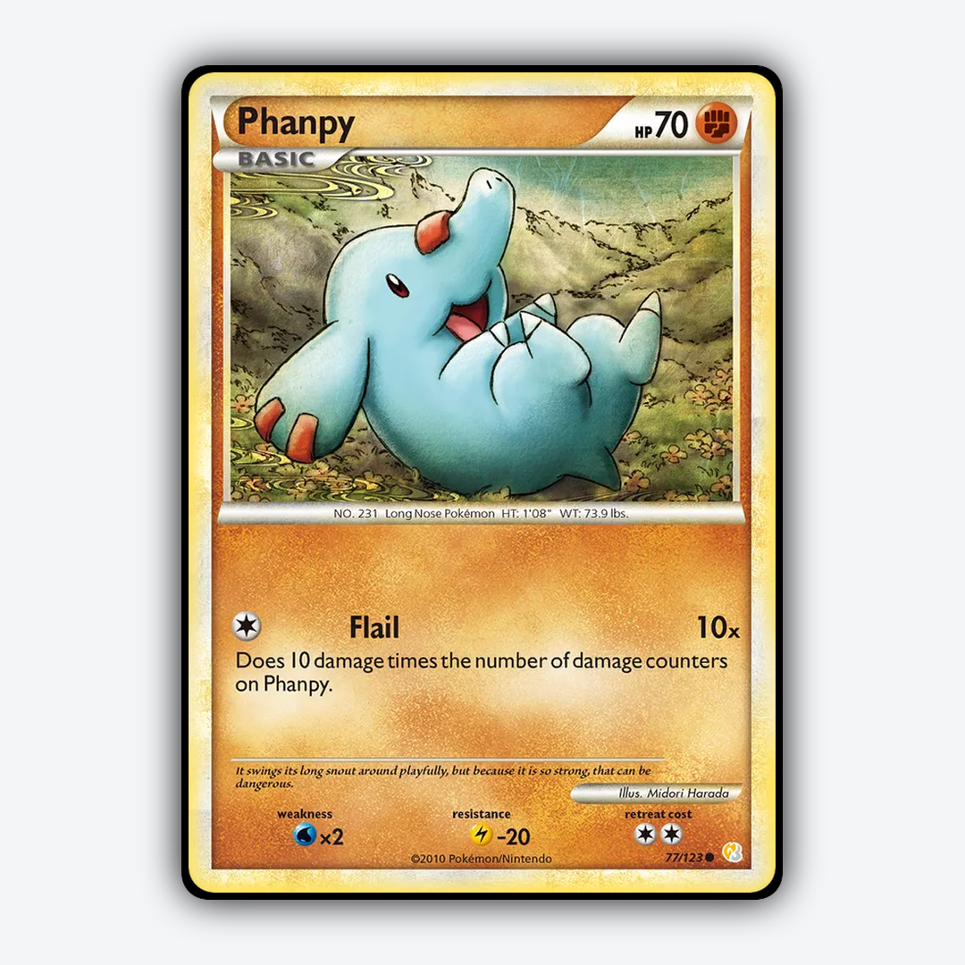 Phanpy 077/123 - HeartGold & SoulSilver Set - Card Rug