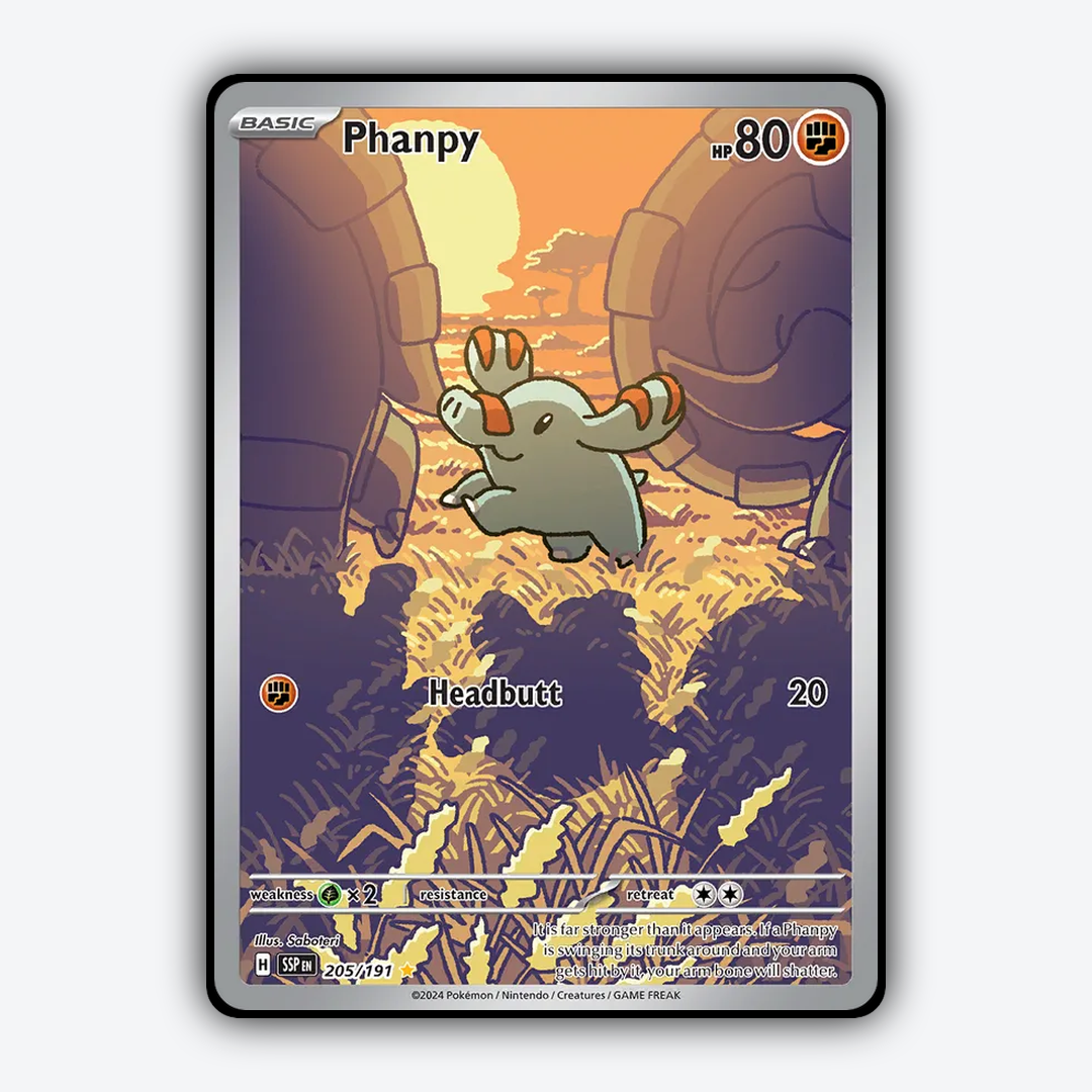 Phanpy #205 - Surging Sparks Set - Card Rug