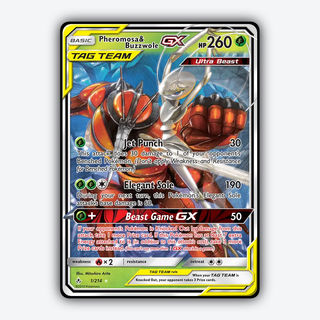 Pheromosa & Buzzwole-GX 001/214 - Unbroken Bonds Set - Card Rug