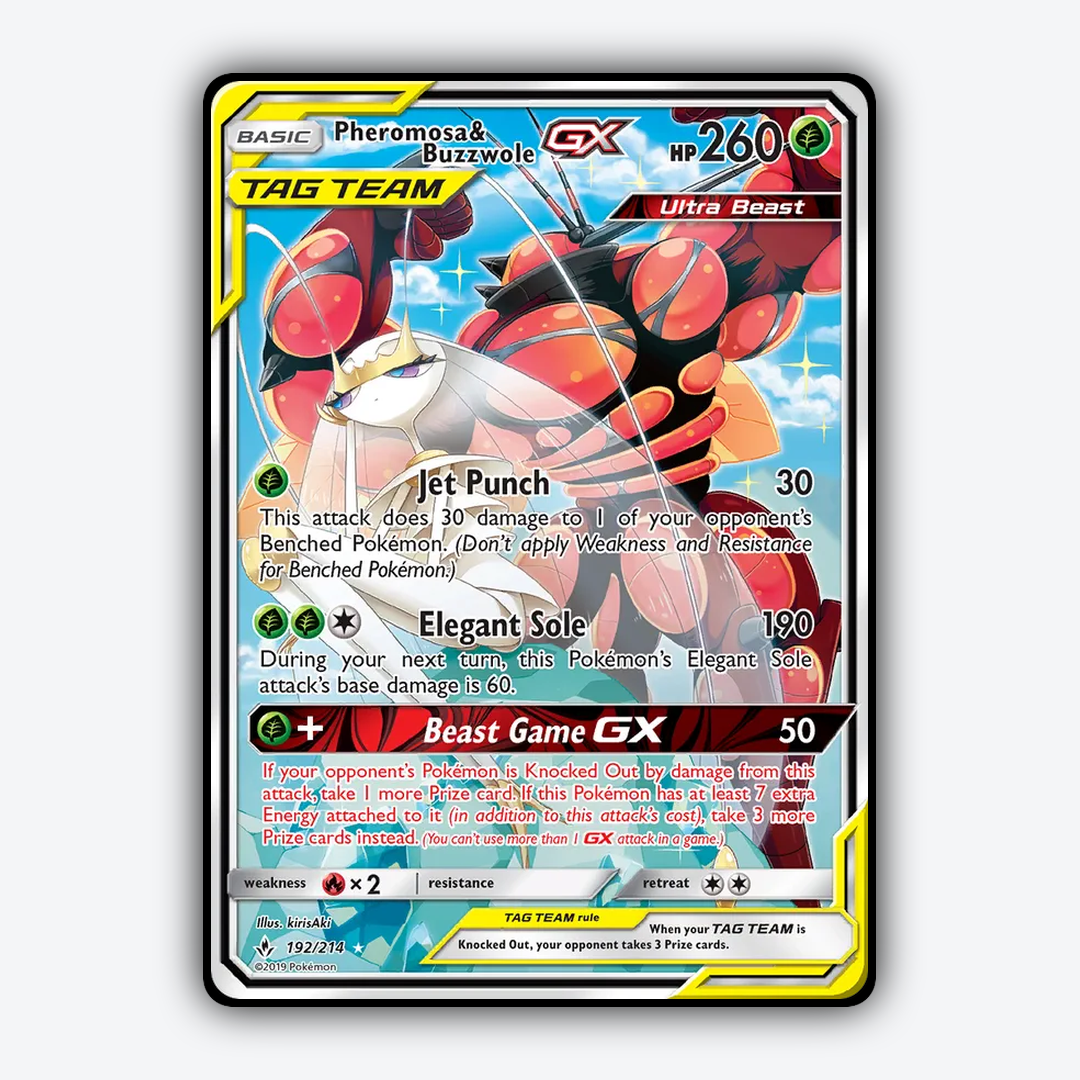 Pheromosa & Buzzwole-GX 192/214 - Unbroken Bonds Set - Card Rug