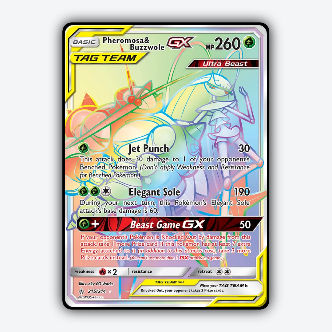 Pheromosa & Buzzwole-GX 215/214 - Unbroken Bonds Set - Card Rug