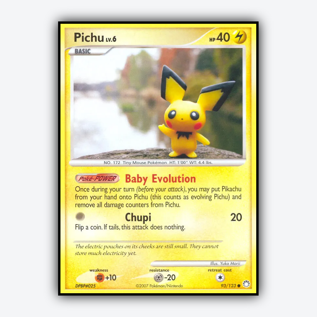 Pichu 093/123 - Mysterious Treasures Set - Card Rug