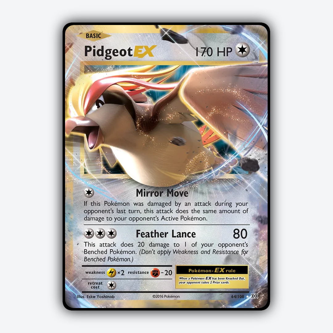 Pidgeot-EX #64 - Evolutions Set - Card Rug
