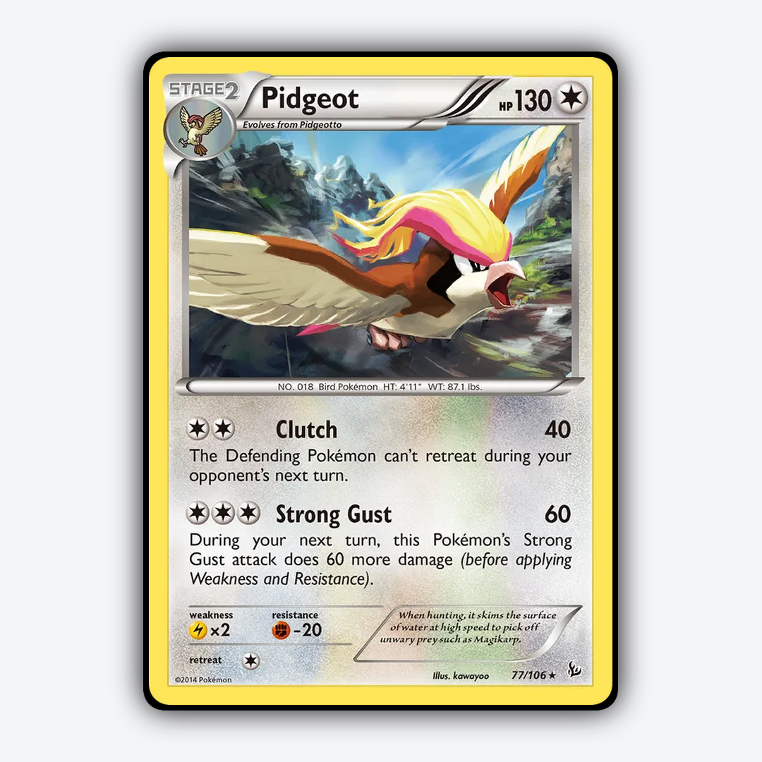 Pidgeot 077/106 - Flashfire Set - Card Rug
