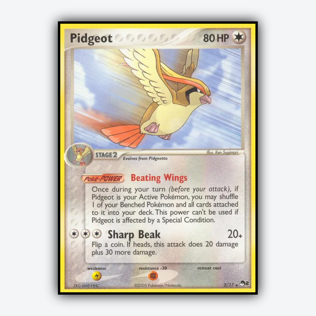 Pidgeot 002/17 - POP Series 2 Set - Card Rug