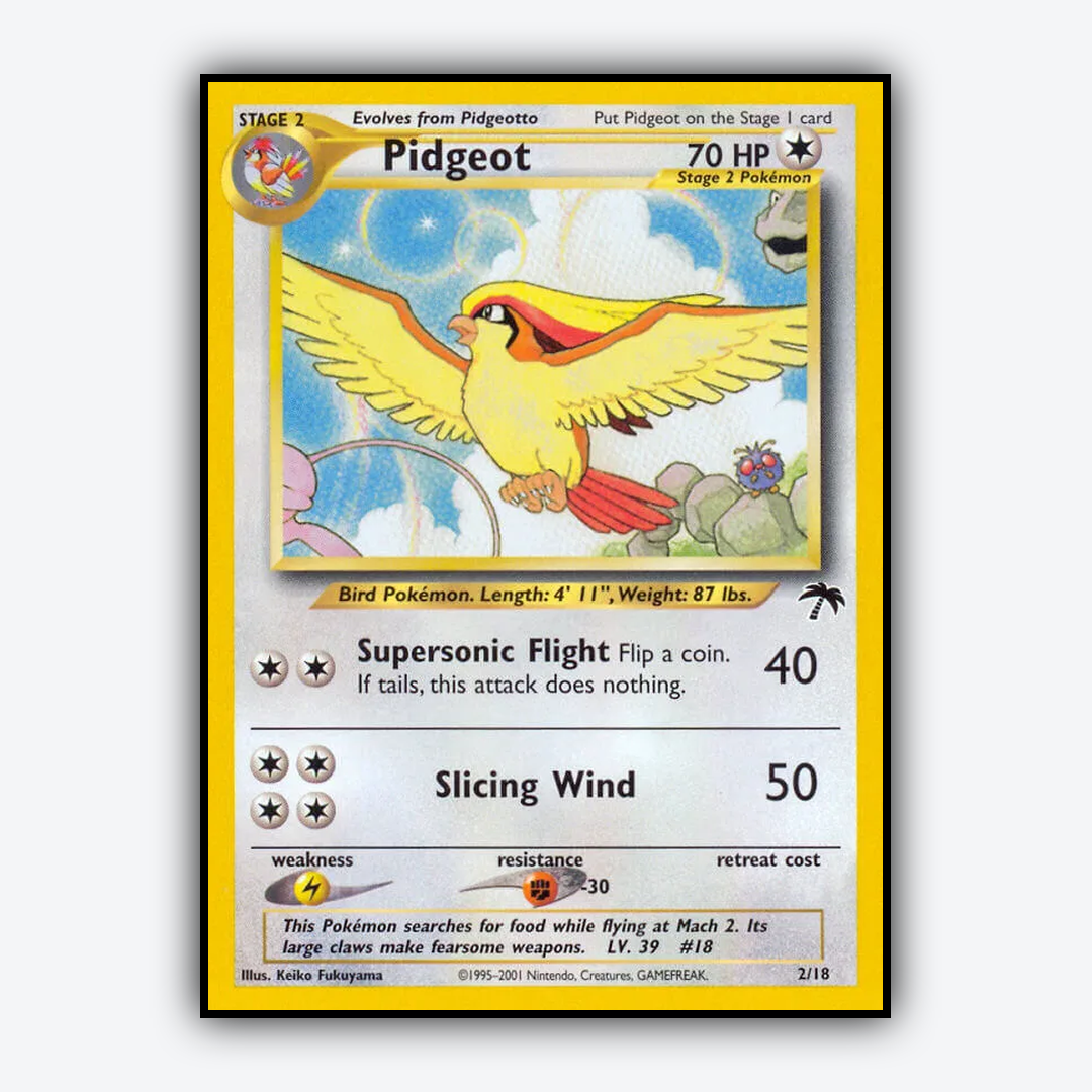 Pidgeot 002/18 - Southern Islands Set - Card Rug