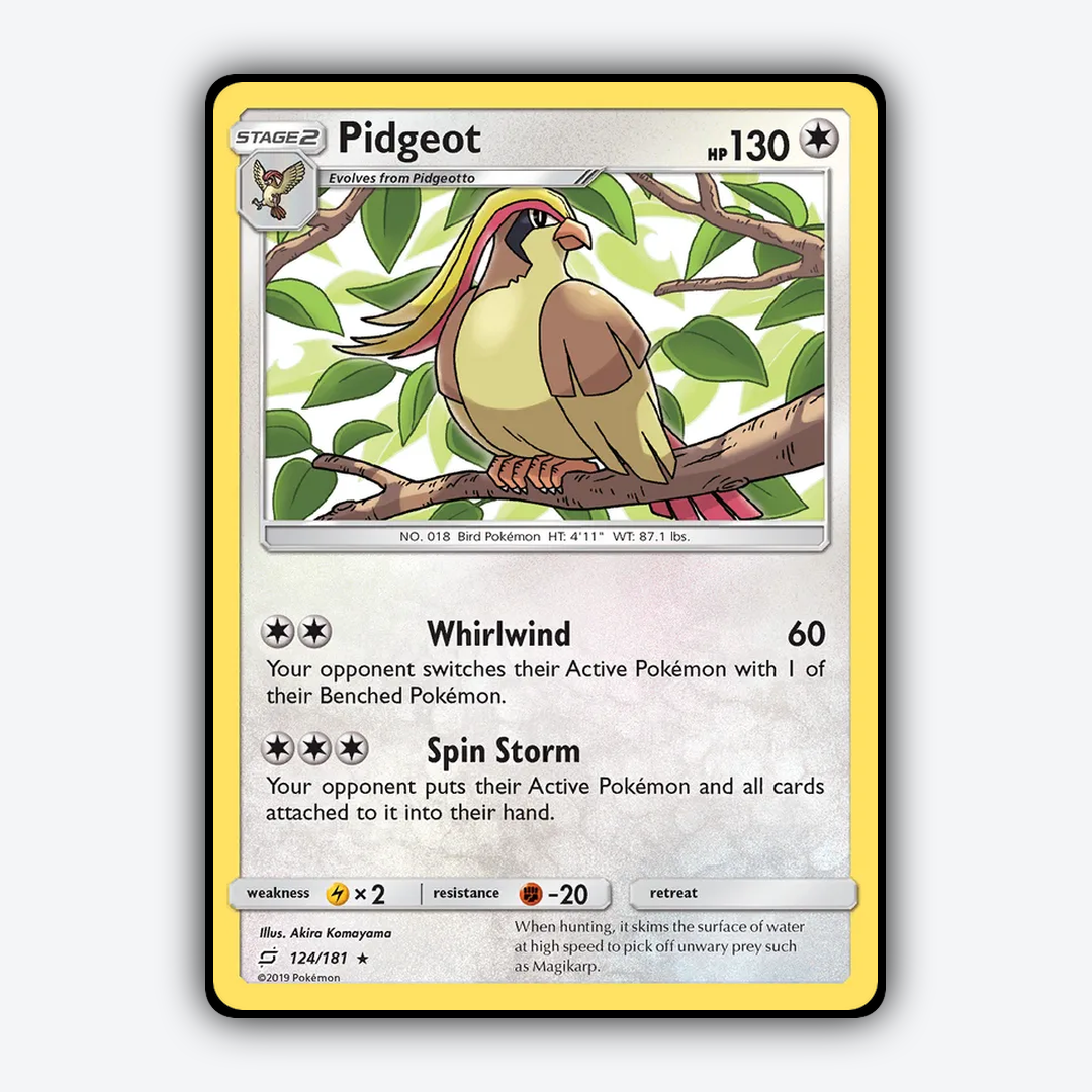 Pidgeot 124/181 - Team Up Set - Card Rug